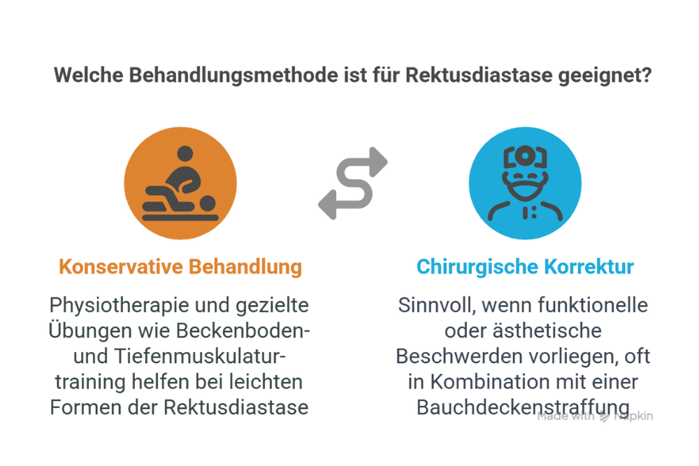 Behandlungsmöglichkeiten Rektusdiastase