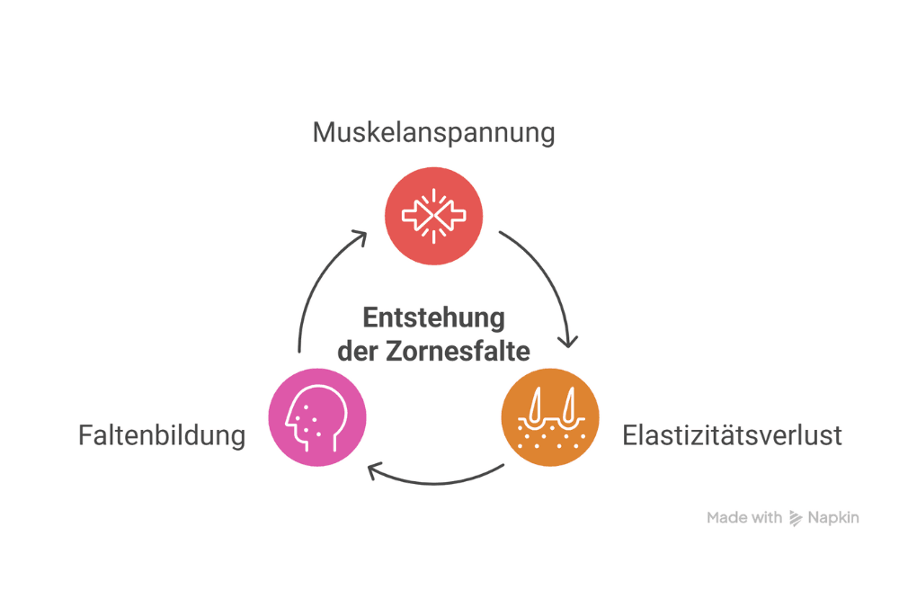 Entstehung der Zornesfalte