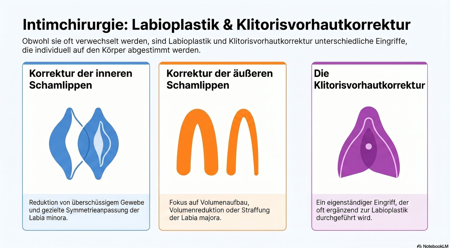 Labioplastik und Klitorisvorhautkorrektur im Überblick